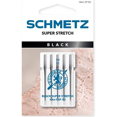 Schmetz Jehly pro overlocky HAx1 SP SU VMS 75 BLACK SUPER STRETCH
