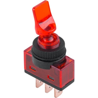 CABLETECH Prepínač páčkový ASW-14D 3pin červený