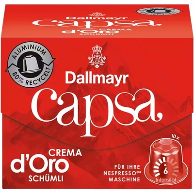 Dallmayr Кафе капсули Dallmayr Crema d'Oro Schumli 10 бр. съвместими с Nespresso система