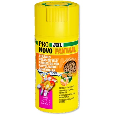 JBL Pronovo Fantail Grano M - Основна гранулирана храна, гранули с размер M за воални (шлаери) и други видове златни рибки с размер 8-20 см 100 гр