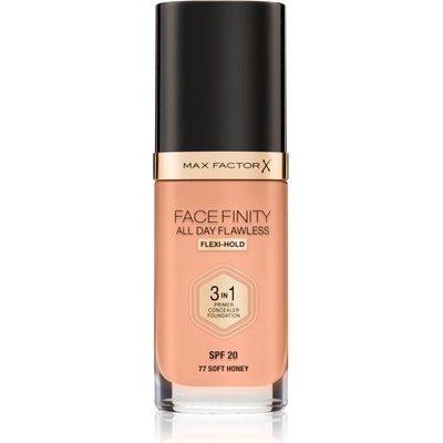 MAX Factor Facefinity All Day Flawless дълготраен фон дьо тен SPF 20 цвят 77 Soft Honey 30ml