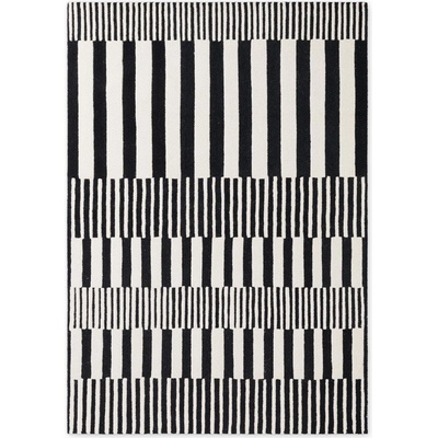 Elle Decoration Черно-бял ръчно изработен вълнен килим 200x290 cm Stryve Pulse - Elle Decoration (106360-200x290)