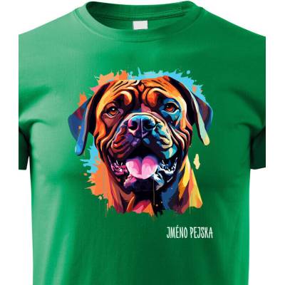 Dětské tričko Bulmastif Zelená Canvas tričko 2437