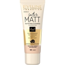 Eveline Cosmetics Satin Matt zmatňujúci make-up s extraktom zo slimáka 101 Ivory 30 ml