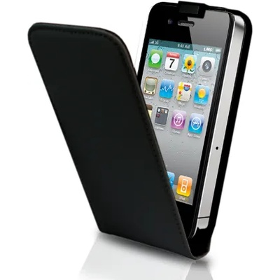 Apple iPhone 4S/4 Flip3 Калъф Черен + Протектор