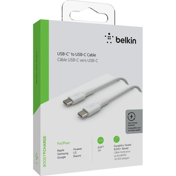 Belkin CAB003bt2MWH USB-C/USB-C, 2m, bílý