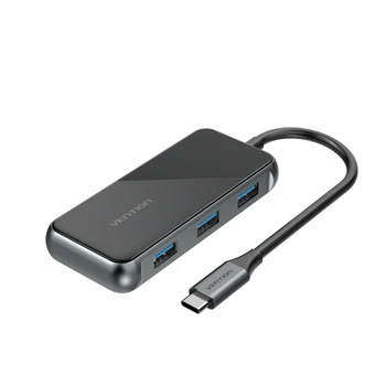 Vention USB-C - HDMI/USB3.03/PD (0, 15 м сива алуминиева сплав), докинг