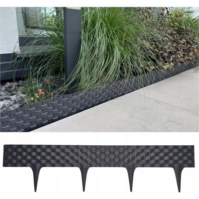 Gardenplast Zahradní palisáda Rattan Palisade 9,5 cm / 0,8 m černá 1 ks