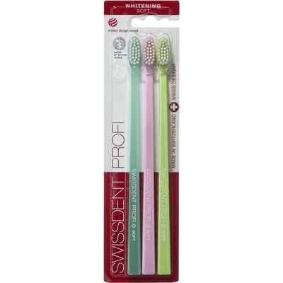 Swissdent Whitening Soft zubná kefka 3 ks