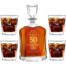 Karafa na whisky Murrano + sada 4 sklenice 0,7l