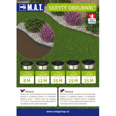 Market obrubník skrytý 12,5cmx8m