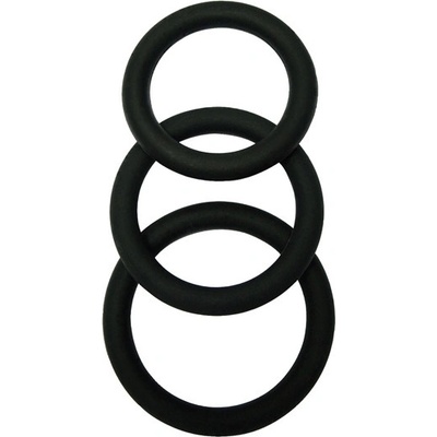 SuperLove Cock Ring Set Black 3 Pack