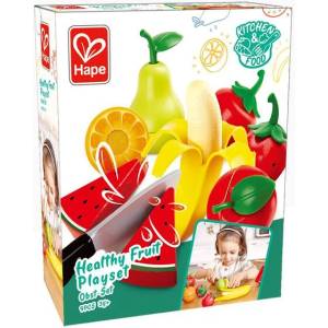 Hape Дървен комплект Hape - Плодове, 9 части (H3171)