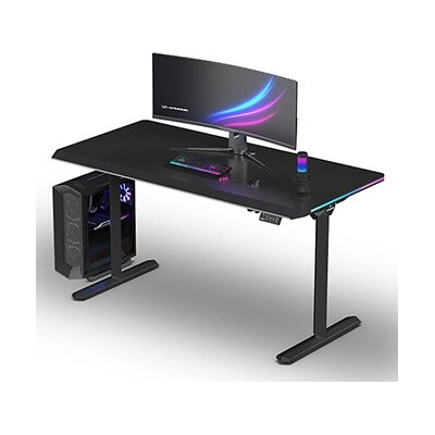 Ultradesk Quest 140x70cm čierna-čierna