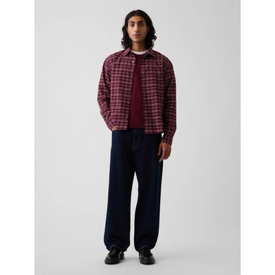 Gap Crop košeľa Oxford červená