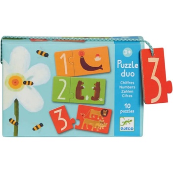 DJECO Образователен пъзел Djeco Duo от 20 части - Цифри (DJ08151)