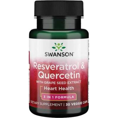 Swanson Resveratrol & Quercetin / with Grape Seed [30 капсули]