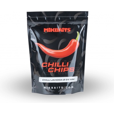 Mikbaits Chilli Chips Boilies 300g 24mm Chilli Jahoda