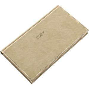 REALSYSTEM Джобен календар REALSYSTEM Bolero, хоризонтален, жълт, плосък, бежов 2027 (5712-46)