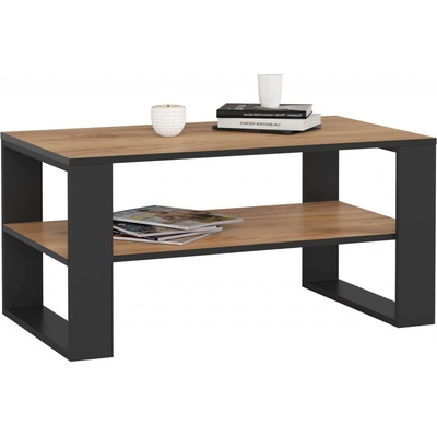 Ak furniture Domi II dub remeselný zlatý / čierny