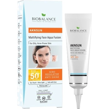 Biobalance Слънцезащитен матиращ крем за проблемна кожа Aqua Fusion, SPF50, 40 ml
