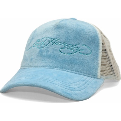 Ed Hardy Diamante Velour 5 Panel Trucker Cap