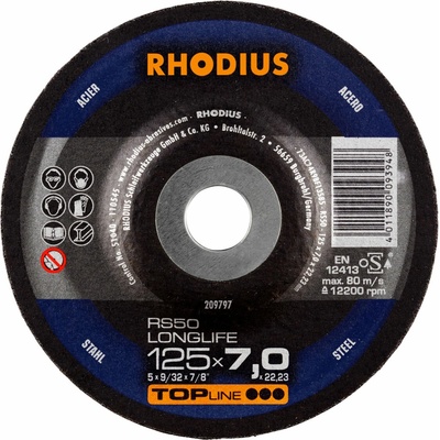 Rhodius Brúsny kotúč 125 x 7,0 x 22,23 mm 209797