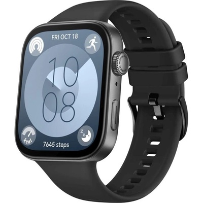 FIXED Silicone Strap pro Huawei Watch FIT 3, černý FIXSSTB-1388-BK