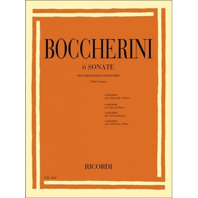 6 Sonate pre violončelo a klavír od Luigi Boccherini