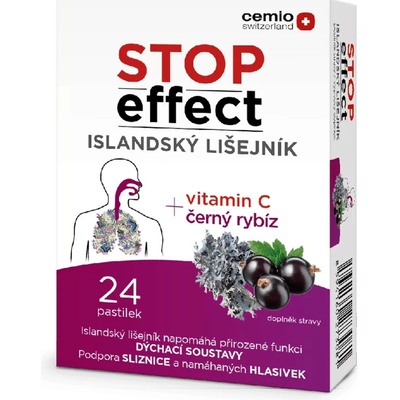 Cemio STOP Effect pastilky ISLANDSKÝ LIŠAJNÍK 24 pastiliek