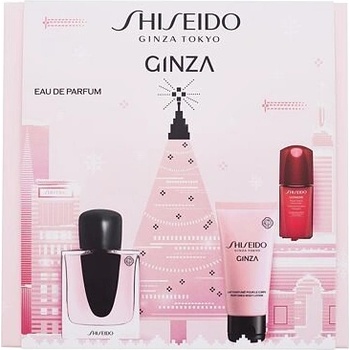 Shiseido Ginza EDP 50 ml + tělové mléko 50 ml + pleťové sérum Ultimune Power Infusing Concentrate 10 ml dárková sada