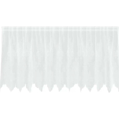 Čipkový Závěs se záclonami Bílá 100 x 300 cm Polyester