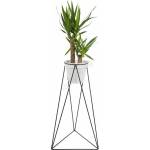 HowHomely Стойка за саксии TRIANGL 90x50 см черен (DD0038)