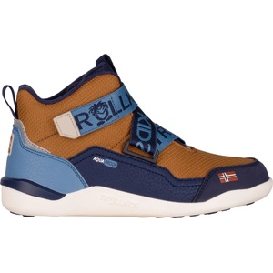 Trollkids Детски зимни ботуши Trollkids Kid's Nordfjord Barefoot Winter Hiker Winter boots - Teak Brown / Navy / Shadow Blue / Sandstone - размер 31 (EU) (702-4707-0614)