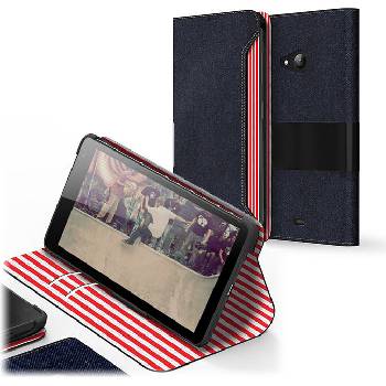 Nokia Калъф за телефон Nokia LUMIA 535 FLIP COVER STAR Denim (535FCDBS FLIP COVER STAR Denim)