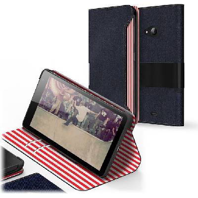 Nokia Калъф за телефон Nokia LUMIA 535 FLIP COVER STAR Denim (535FCDBS FLIP COVER STAR Denim)