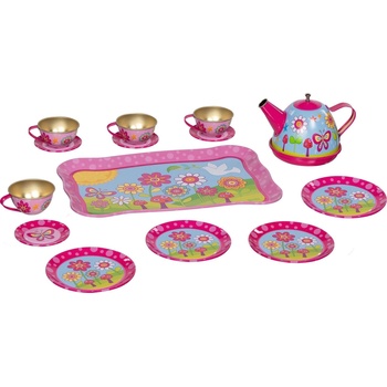 Goki Детски сервиз за чай Goki - Funky Flowers, 14 части (51441)