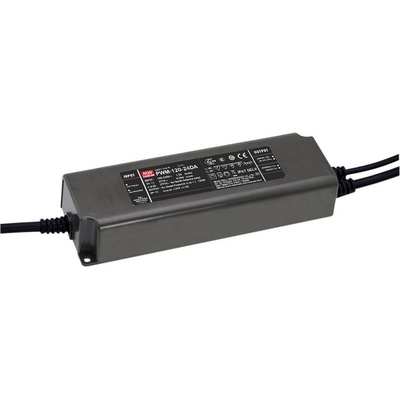Mean Well PWM-120-24DA LED driver konstantní napětí 120 W 5 A 24 V/DC stmívatelný, Dali , montáž na nehořlavém povrchu , schválení nábytku , PFC spínací obvod