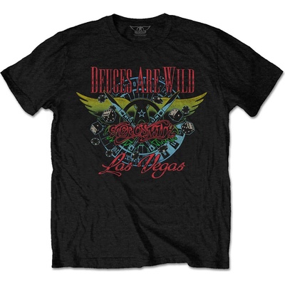 Aerosmith tričko Deuces Are Wild Vegas čierne