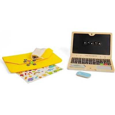 Bigjigs Toys Dřevěný magnetický notebook – Zboží Dáma