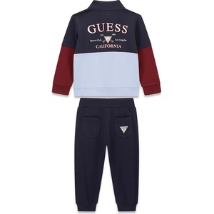 Guess Спортен екип в тъмно синьо и вишнаво за мини момче Guess