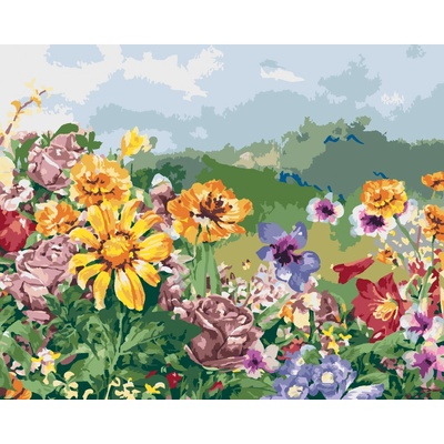 ZUTY Malování podle čísel LUČNÍ KVÍTÍ 40 x 50 cm – Zbozi.Blesk.cz