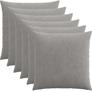 vidaXL Калъфка за възглавница 6 pcs HEERLEN Светлосиво 80 x 80 cm (913582)