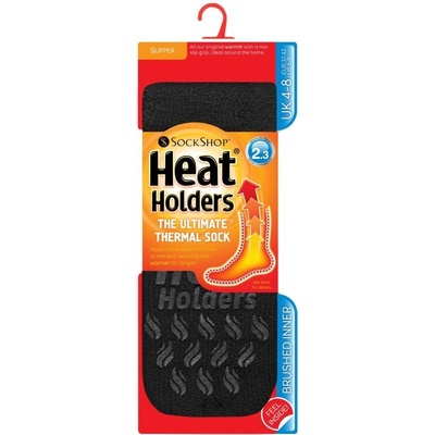Heat Holders dámske termo ponožky SLIPPER protišmykové Čierna
