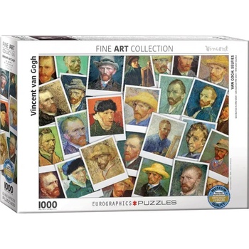 Image 1 of EUROGRAPHICS - Puzzle Vincent van Gogh: Selfies - 1 000 piese