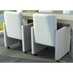 vidaXL Трапезни столове, 2 бр, бели, изкуствена кожа (60347)