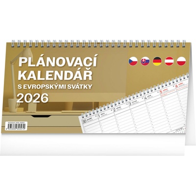 Notique Stolní s evropskými svátky CZ 2026
