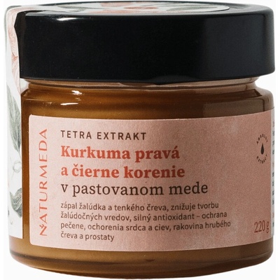 Naturmeda Terapeutický med s kurkumou a čiernym korením 220 g