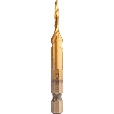 NEO TOOLS HSS TiN závitový vrták, M3x0,5 mm, Hex 08-949