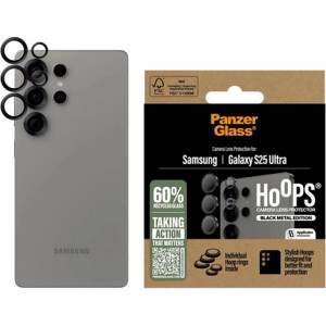 Panzer Samsung S25 Ultra PANZERGLASS HOOPS защитно стъкло за камера 9H + заден капак BLACK PGRHOBLG38488 (PGRHOBLG38488)